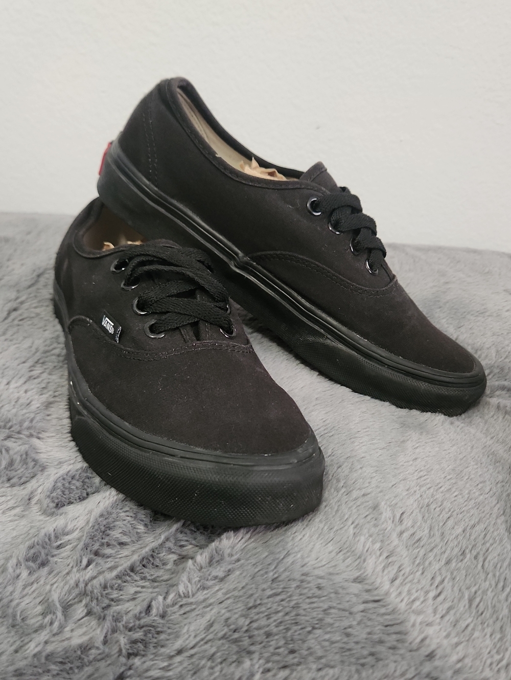 Vans Black Low-Top Canvas Sneakers